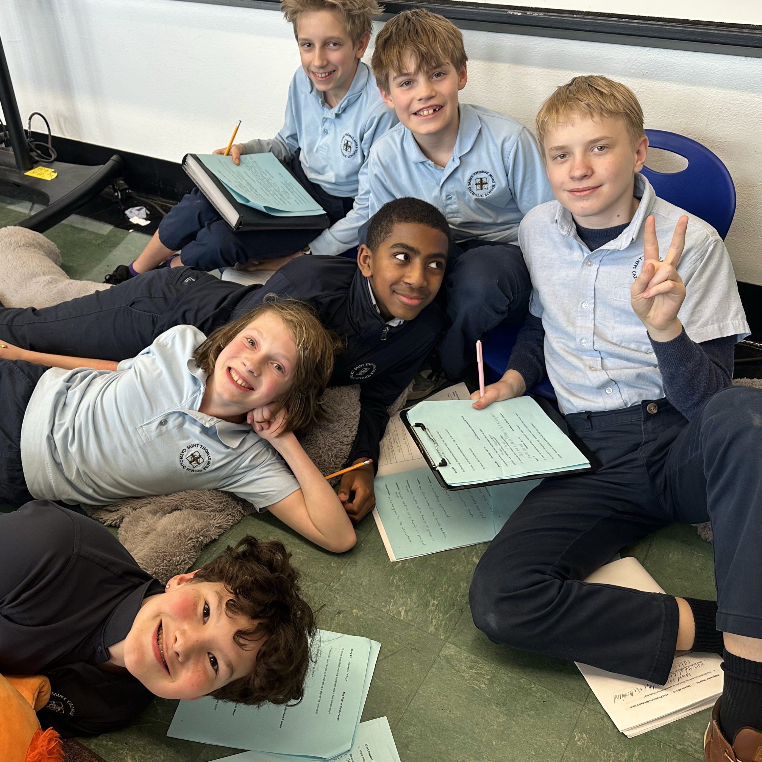 Saint Thomas More students in the classroom