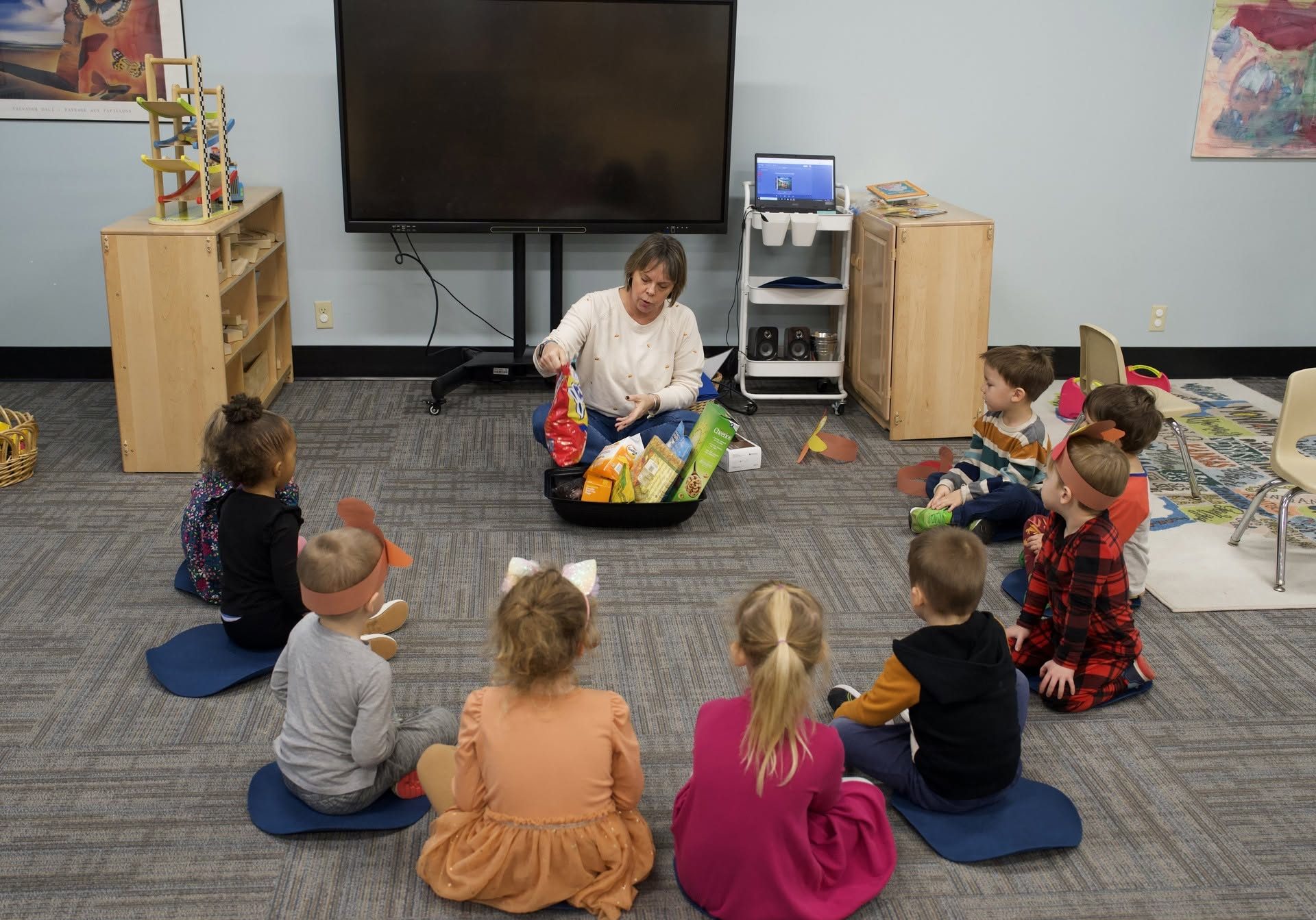 Students sitting in a circle
